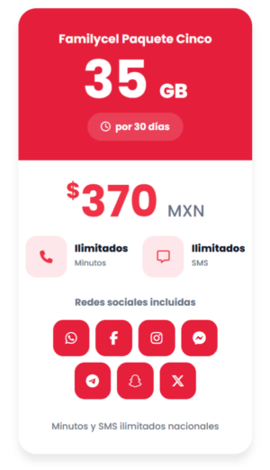 Familycel Paquete Cinco