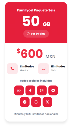 Familycel Paquete Seis